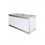 Ausschanktisch mit Chromstahlabdeckung